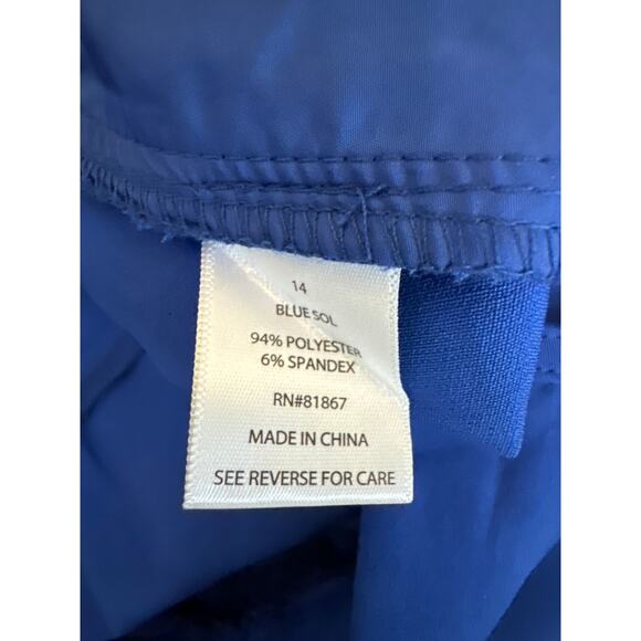 NWT Blue Sol Size 14, Wide Leg Pants Pleated Front Elastic Back, Pockets - Picture 4 of 6